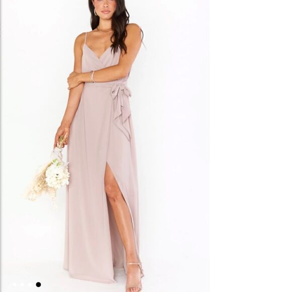 Show mr Your Mumu Liz Maxi Dress Soft Beige chiffon Size Extra Large NWT - Picture 1 of 9